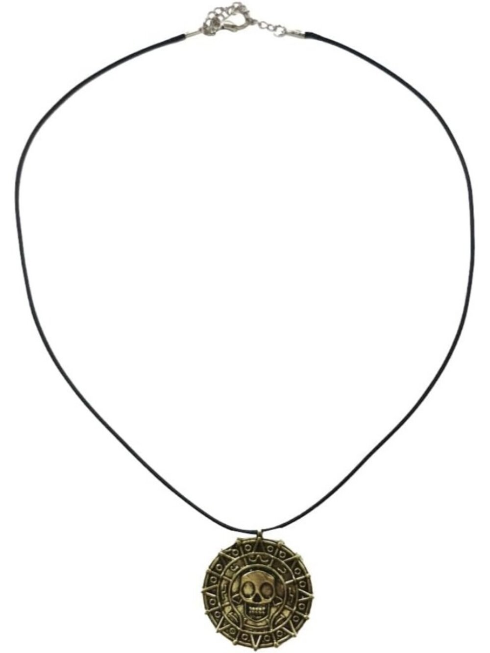 Unisex Black Comfortable Halloween Pirate Costume Accessories Skull Necklaces